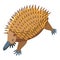 Running echidna icon isometric vector. Cute animal