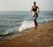 Running Exercise Training Healthy Lifestyle Beach Concept