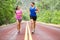 Running - exercising couple jogging