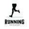 Running Feet Silhouette Logo Designs