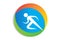 Running figure man logo icon vector