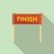 Running finish banner icon, flat style