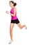 Running fitness woman isolated