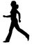 Running girl silhouette