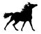 Running horse silhouette ~