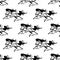 Running horses seamless pattern background