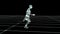 Running Human Figure Digital Rendering with Transparent Background