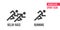 Running icon, relay race vector icon. Set of sport vector line icons. athlete pictogram