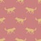 Running and jumping czechoslovak wolfdog puppy. Seamless pattern. Dog silhouette. Endless texture. Design for wallpaper