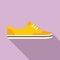 Running light shoes icon, flat style