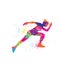 Running logo design. Colorful sport background.