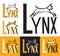 Running lynx lettering icon