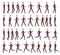 Running man. Businessman fast running keyframe animation 2d cartoon flat sprite for game profile side view vector