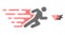 Running Man Halftone Dot Icon