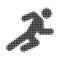 Running Man Halftone Dotted Icon
