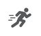 Running man icon. running fast. Sport symbol. Vector illustration