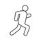 Running man linear icon