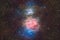 Running Man Nebula M43 and Orion Nebula M42