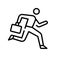 Running Man vector icon. Runner stick figure icon.