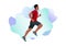 Running man vector illustration. Runners, athletes, athletic man.