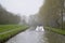 Running through the mist, Nivernais Canal, Burgundy