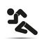 Running people simple symbol of run isolated on a