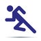 Running people simple symbol of run isolated on a