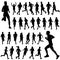 Running people vector