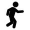 running person pictogram icon