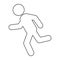 running person pictogram icon