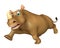 Running Rhino cartoon character