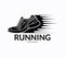 Running shoe icon. Vector illustration