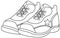 Running shoes coloring page