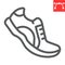 Running shoes line icon, fitness and run, sport shoe sign vector graphics, editable stroke linear icon, eps 10.