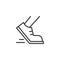 Running shoes outline icon