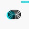 Running, Stadium, Surface, Track turquoise highlight circle point Vector icon