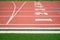 Running track or athletics track finish start line