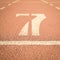 Running track number vintage background