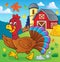 Running turkey bird theme image 2