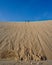 Running up a sand dune for fun on a 4WD desert safari on the Skeleton Coast of Namibia, south west Africa
