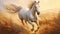 Running White Horse In Artgerm Style - High Resolution Artwork