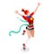 Running Winning Woman Athletics Summer Games Icon Set.Win Concept.Olympics 3D Isometric Win Runner Athlete.Sport of Athletics
