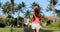 Running woman jogging on road exercising on residential street on summer day