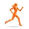 Running woman silhouette