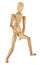 Running wooden figure