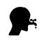 Runny nose current tap illustration, common cold icon