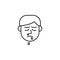 Runny nose, snot, allergy icon. Element of problems with allergies icon. Thin line icon for website design and development, app