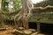 Runs of ancient Cambodian temple