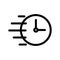 Runs time icon vector. Isolated contour symbol illustration