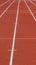 Runway mark on an athletics track